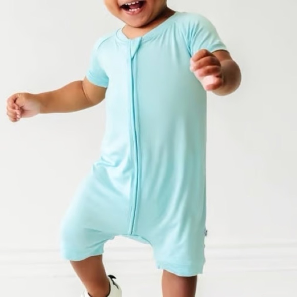 Little Sleepies Aquamarine Shorty Romper (Old Version)